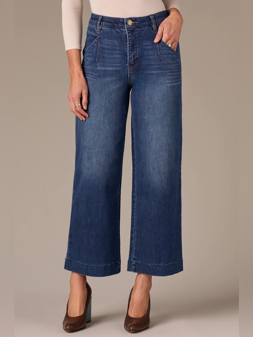 ❤️ Wit & Wisdom Medium/Dark Blue Wyatt Skyrise Jeans - Picture 2 of 9